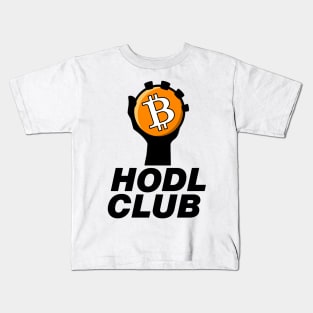 holding bitcoin sticker, new era digital money Kids T-Shirt